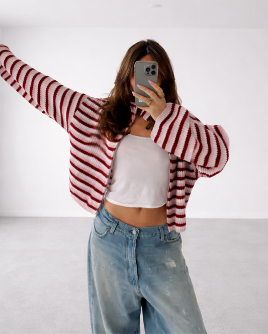 Jersey de punto rayado